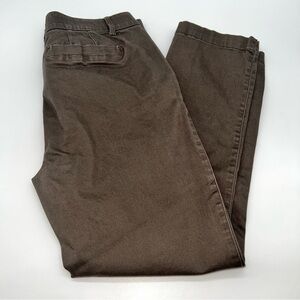 Wit & Wisdom Women's Brown Straight Leg Pants w/Small Slits at the Hem-Size 10